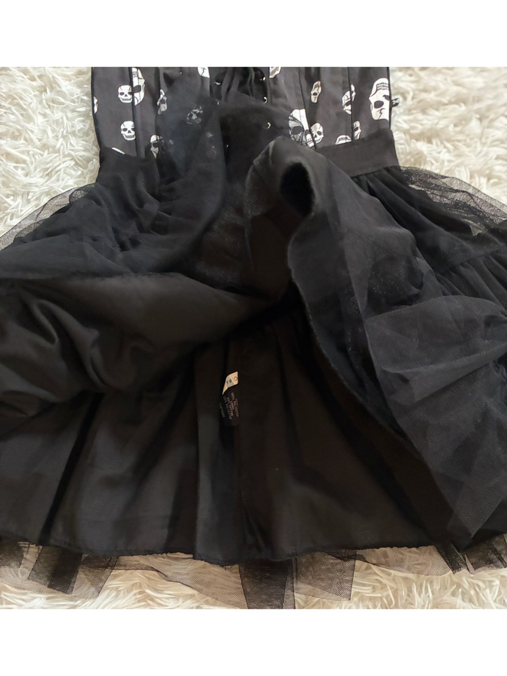 Vintage Royal Bones Tripp Goth Punk Y2K Emo Lace Up Corset Tutu Dress Black S - Picture 5 of 11
